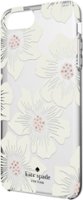 kate spade new york - Protective Hardshell Case for Apple® iPhone® 8 Plus - Cream with Stones/Hollyhock Floral Clear - Front_Zoom