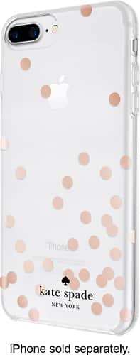 Customer Reviews Kate Spade New York Protective Hardshell Case For Apple Iphone 7 Plus Clear Confetti Dot Rose Gold Foil Ksiph 056 Cdrgc Best Buy
