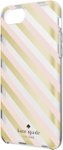 Front Zoom. kate spade new york - Protective Hardshell Case for Apple® iPhone® 7 - Clear/Gold foil/Diagonal stripe blush.