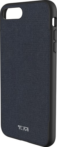 Tumi - Coated Canvas Co-Mold Case for Apple® iPhone® 7 Plus - Coated canvas blue - Larger Front
