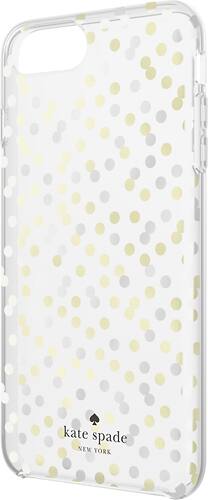kate spade new york - Protective Hardshell Case for Apple® iPhone® 7 Plus - Silver/Gold foil/Confetti dot clear - Larger Front