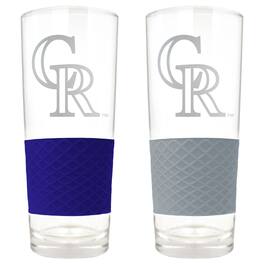 Great American Products - Colorado Rockies 22oz. Logo Score Pint Glass Two-Piece Set - Multicolor
