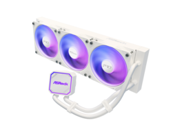 ASRock - AIO PRO 360 ARGB 27mm radiator, ARGB waterblock, ARGB Hub-lighting fan, version - White
