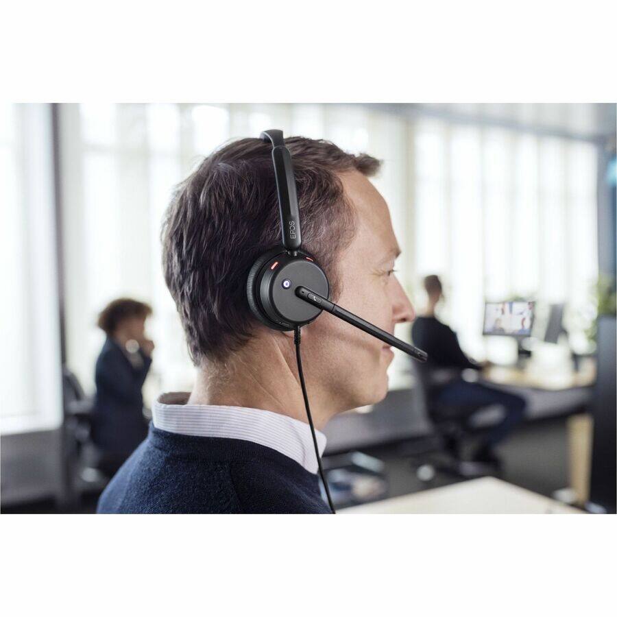 Alt View 3. EPOS - EPOS IMPACT 430T Headset - Microsoft Teams Certification - Mono - USB Type C - Wired - 32 Ohm - 20 Hz to 20 kHz - On-ear - Black.