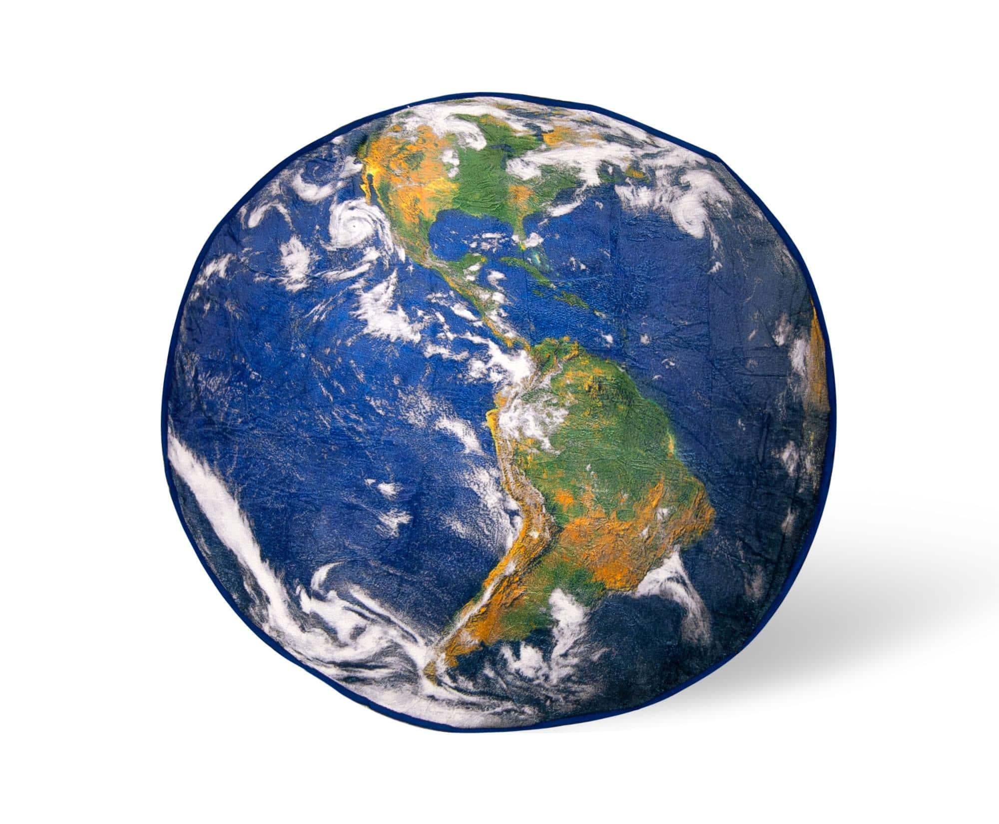 Toynk - Planet Earth Round Fleece Throw Blanket | 60 Inches - Blue price history on PriceWatchPro