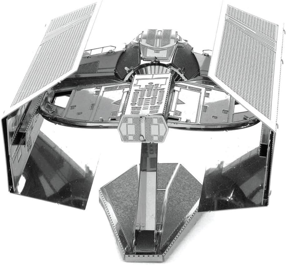Alt View 3. Metal Earth - Metal Earth Star Wars OT Darth Vader's Tie Fighter 3D Metal Model Kit - Silver.