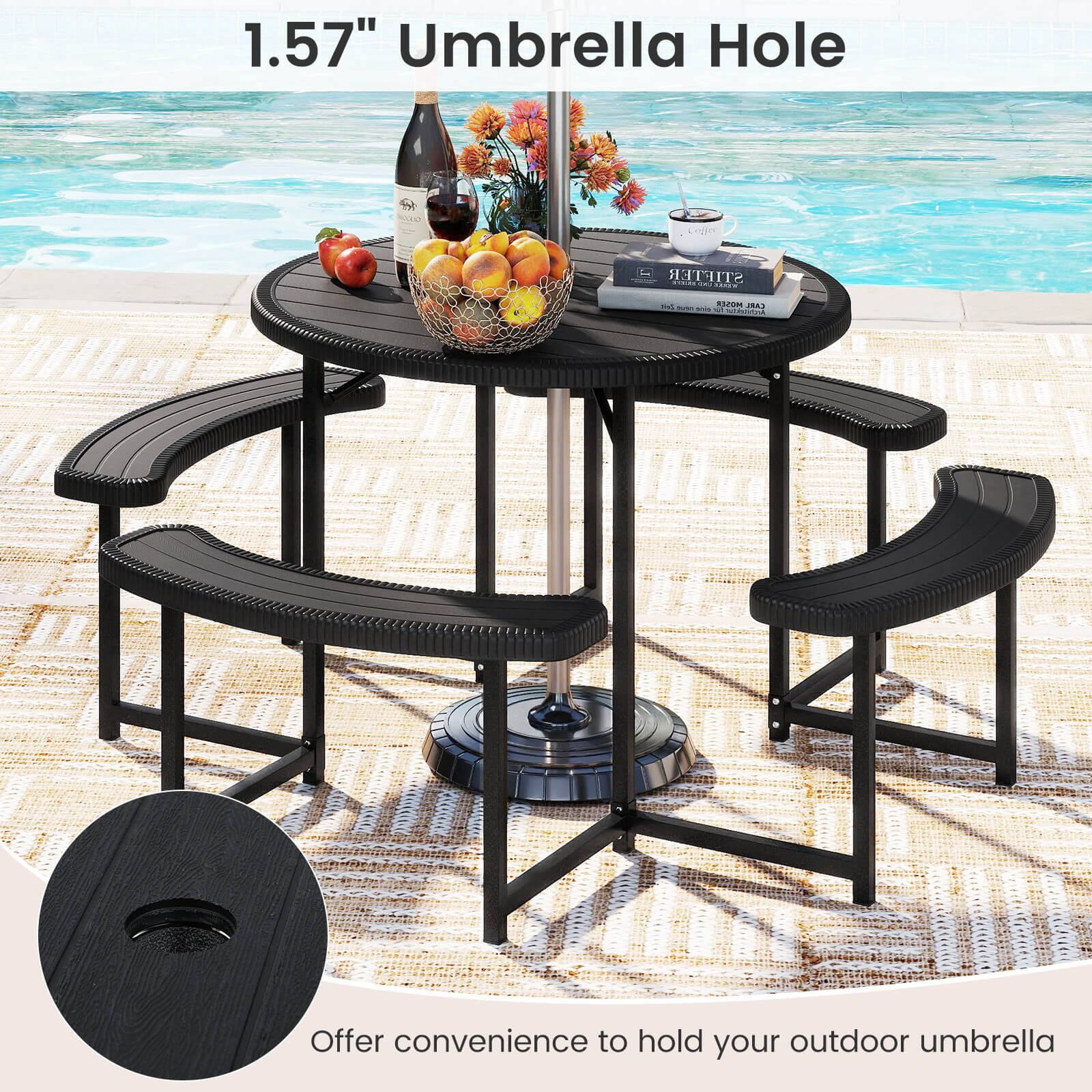 "1.57" Umbrella Hole S STIFTER CRENL Mii n 1na aead Offer convenience to hold your outdoor umbrella."