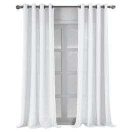 RT Designers Collection - Cole Textured Grommet Room Darkening Curtain Panel 54" x 84" - White