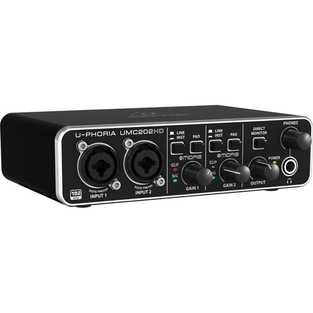 U-PHORIA UMC202  
LINE INST PAD  
LINE INST PAD  
DIRECT MONITOR  
PHONES  
CLIP  
OMDAS CLIP  
POWER  
192 kHz  
RIGAS PREASP  
INPUT 1  
ROAS PREASP  
INPUT 2  
SIG GAIN 1  
I G GAIN 2  
OUTPUT