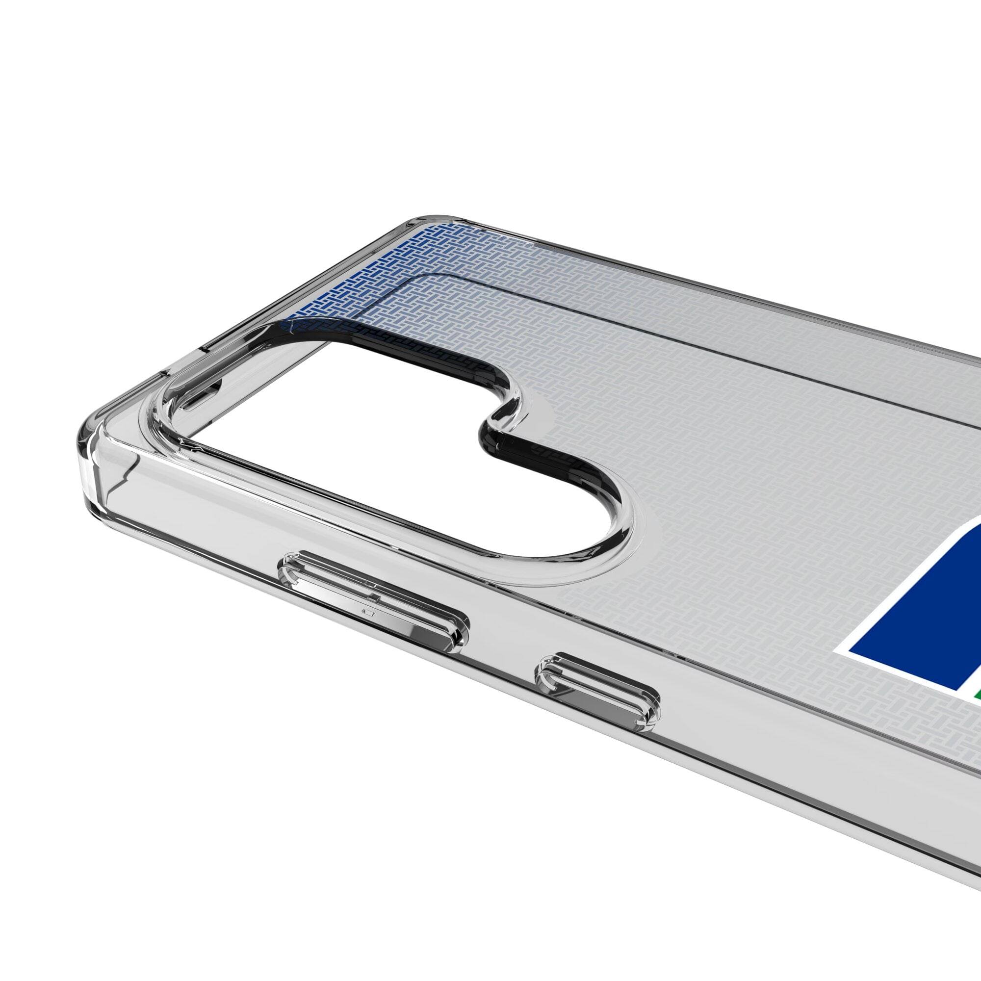 Alt View 2. Keyscaper - Seattle Seahawks Linen Logo Galaxy Clear Case - S24 Ultra - Multicolor.