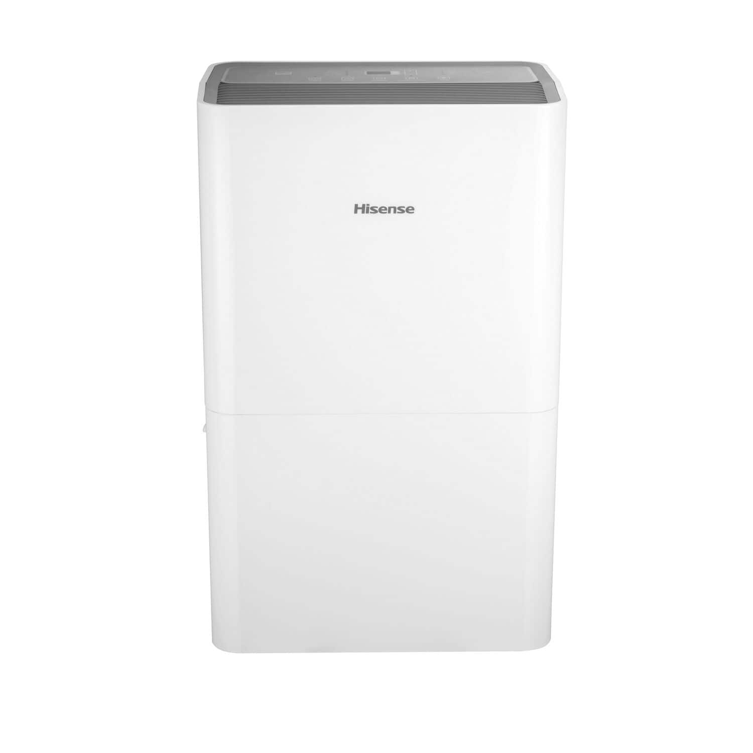 Front. Hisense - Hisense 50 Pint Dehumidifier with 12-Quart Bucket Capacity - White.