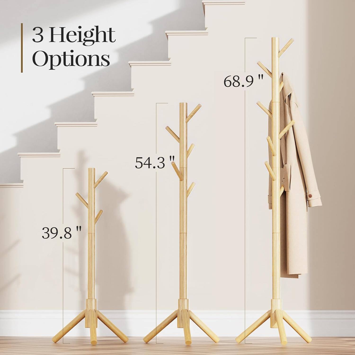 3 Height Options "68.9" "54.3" "39.8"