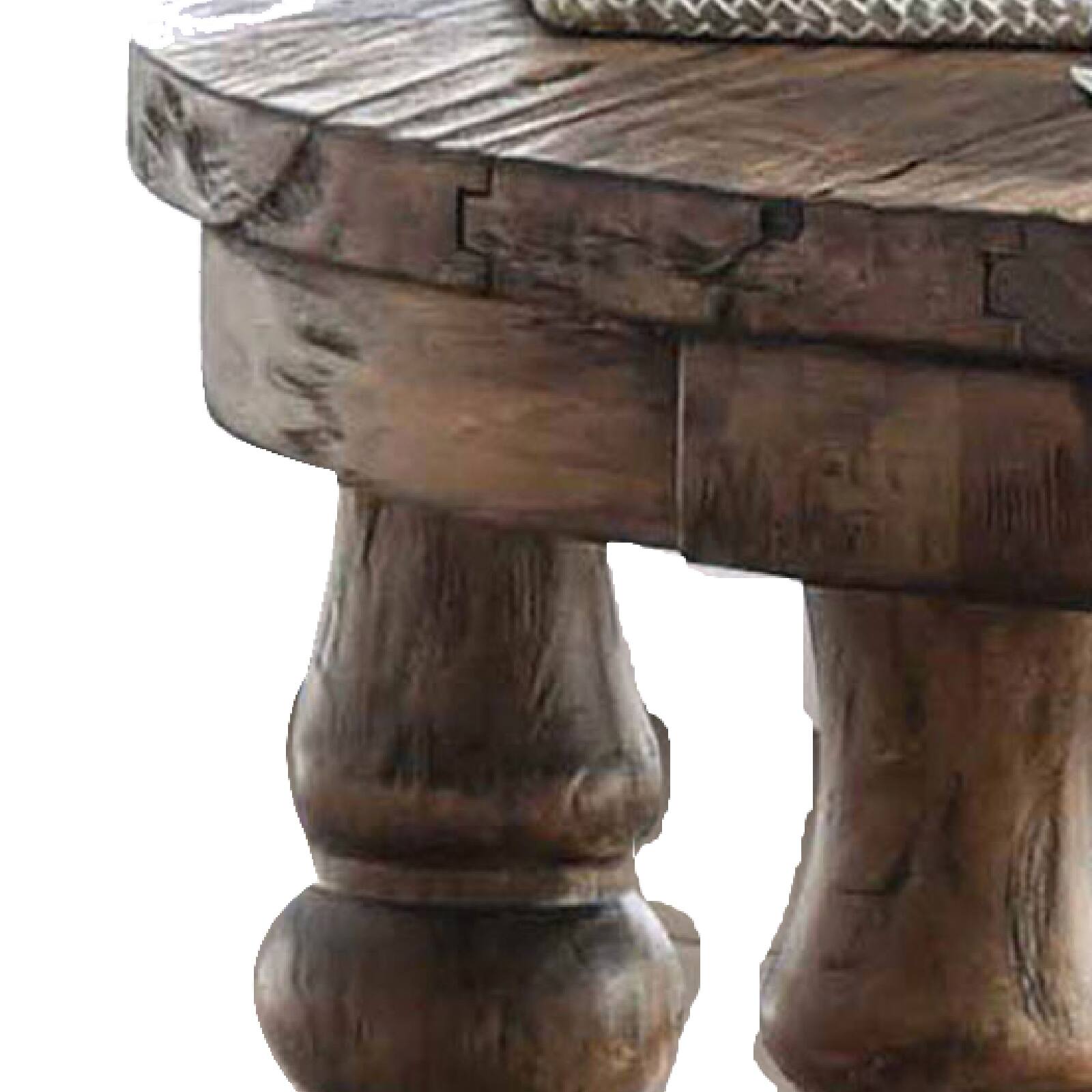 Alt View 2. Manhattan Lane - Transitional Round End Table with Open Shelf and Turned Legs - Brown.