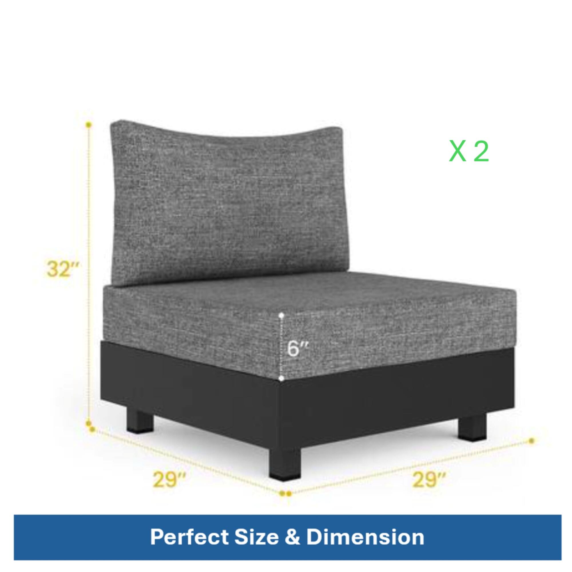 X2 32" 6" 29" 29" Perfect Size & Dimension