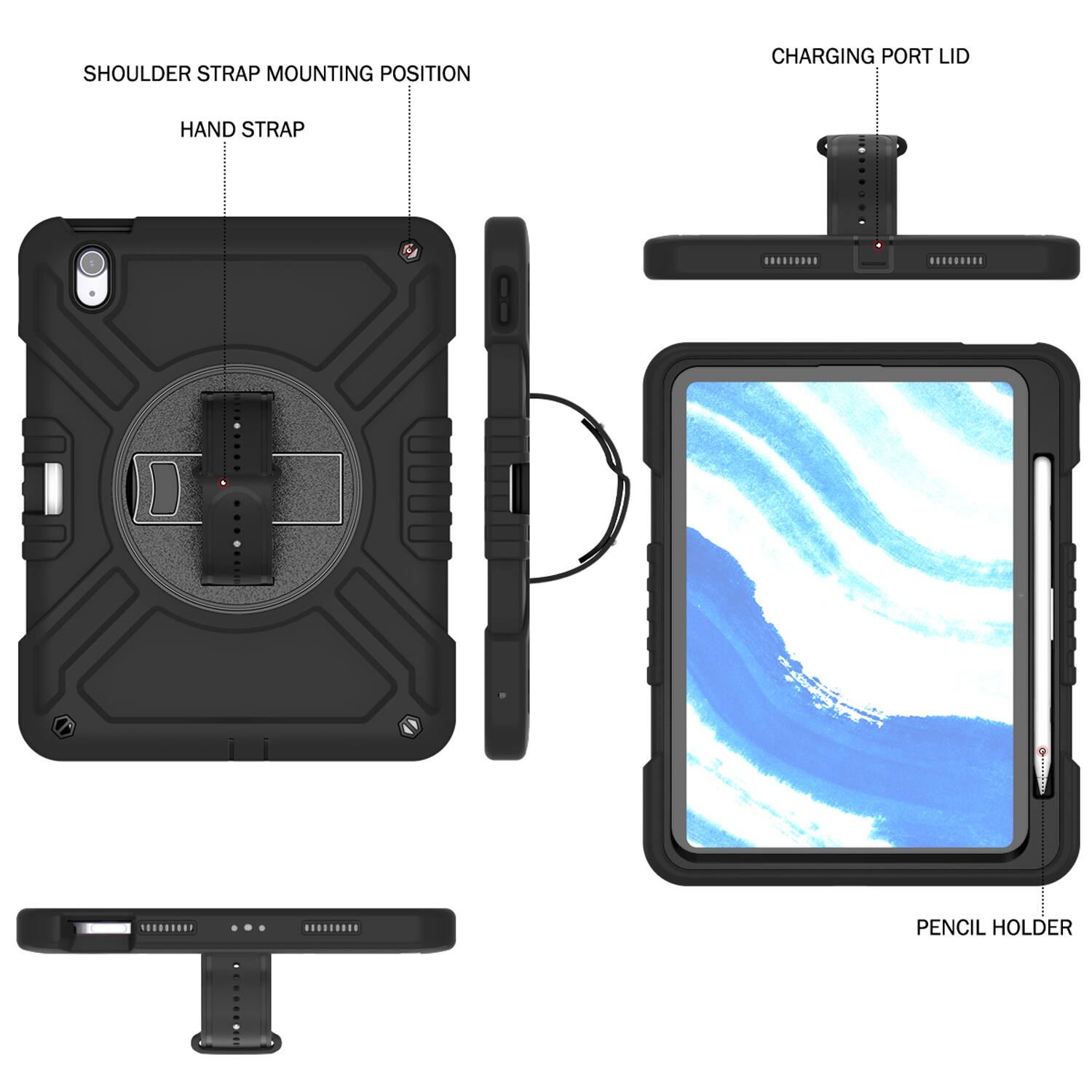 SHOULDER STRAP MOUNTING POSITION  
HAND STRAP  
CHARGING PORT LID  
PENCIL HOLDER