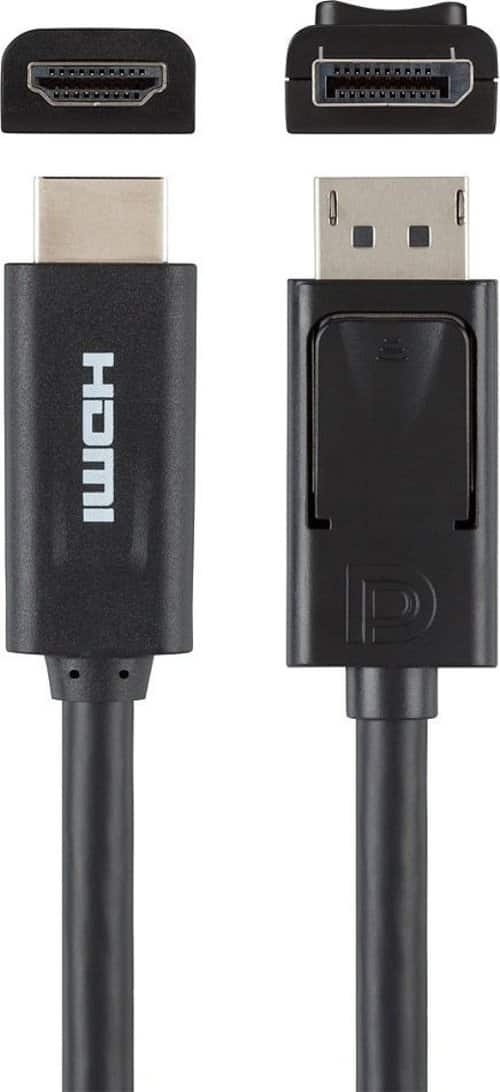 Belkin - Video Cable Adapter - DisplayPort Male Digital Audio/Video, HDMI Male Digital Audio/Video - 6ft - Black