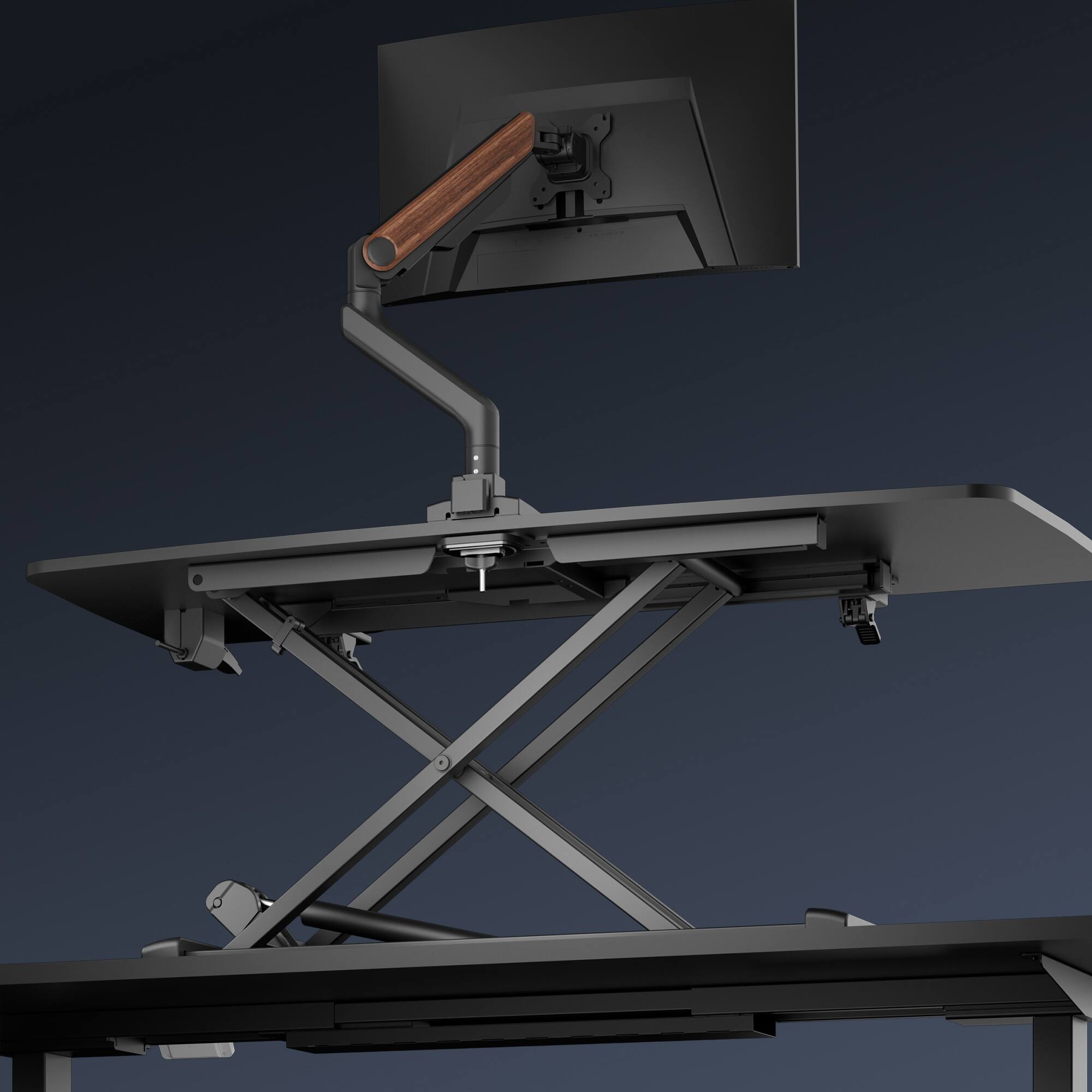Alt View 8. FlexiSpot - MA9 Premium Single Monitor Arm for 17"-49" Monitor - Black.