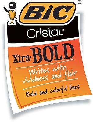 BIC Cristal Xtra BOLD  
Writes with vividness and flair  
Bold and colorful lines