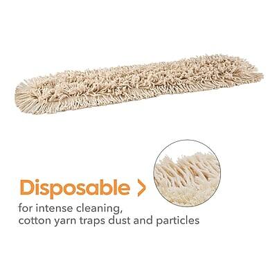 Disposable  
for intense cleaning, cotton yarn traps dust and particles