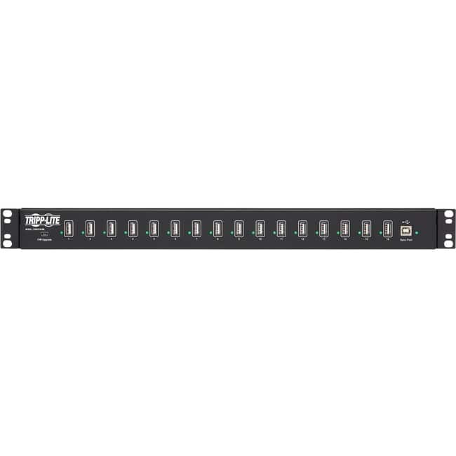 Tripp Lite - by Eaton 16-Port USB Charging Station with Syncing Function - 5V 40A / 200W USB Charger Output - Tablet - Black
