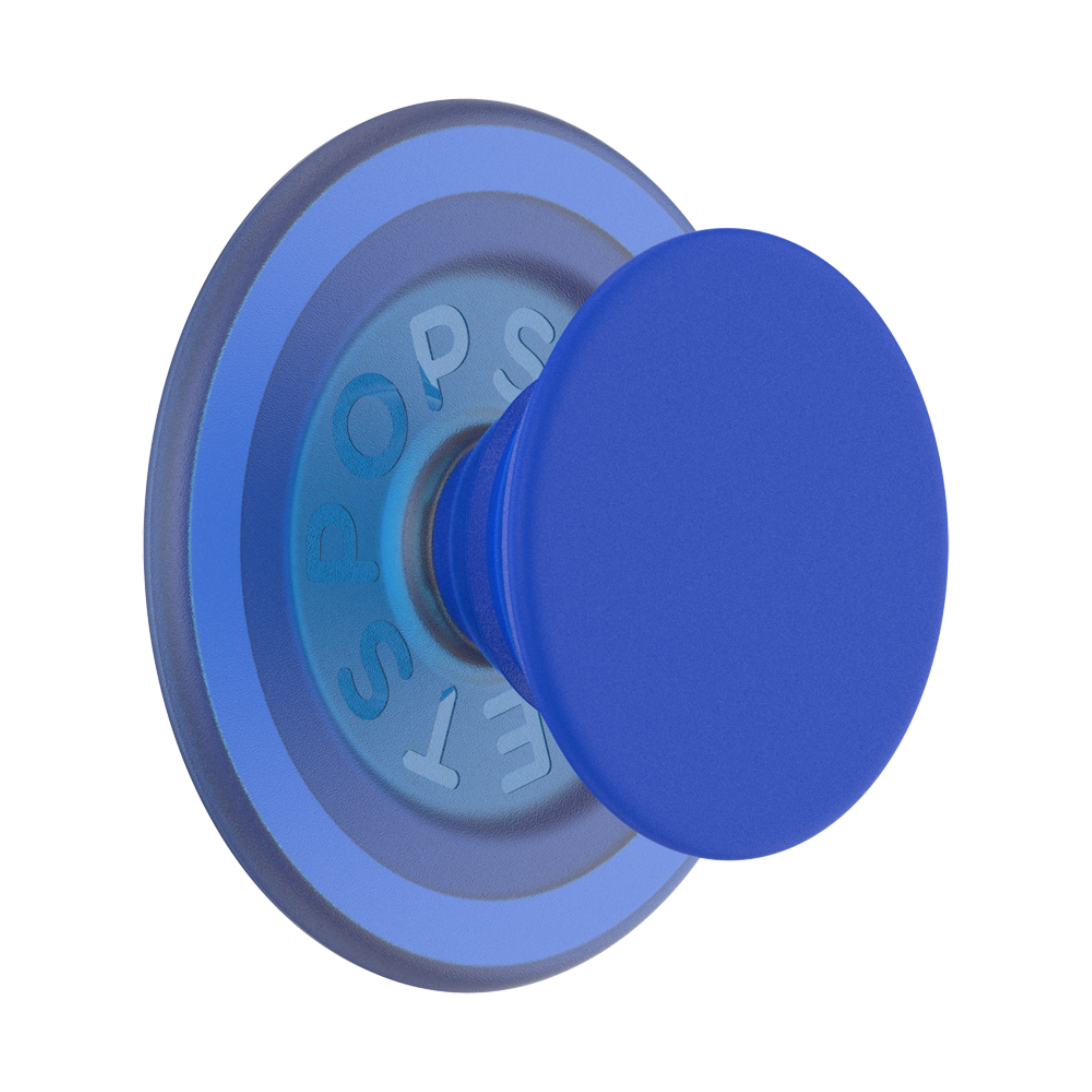 Angle. PopSockets - MagSafe PopGrip Universal Magnetic Grip & Stand with Adapter Ring for Cell Phones - Cobalt.