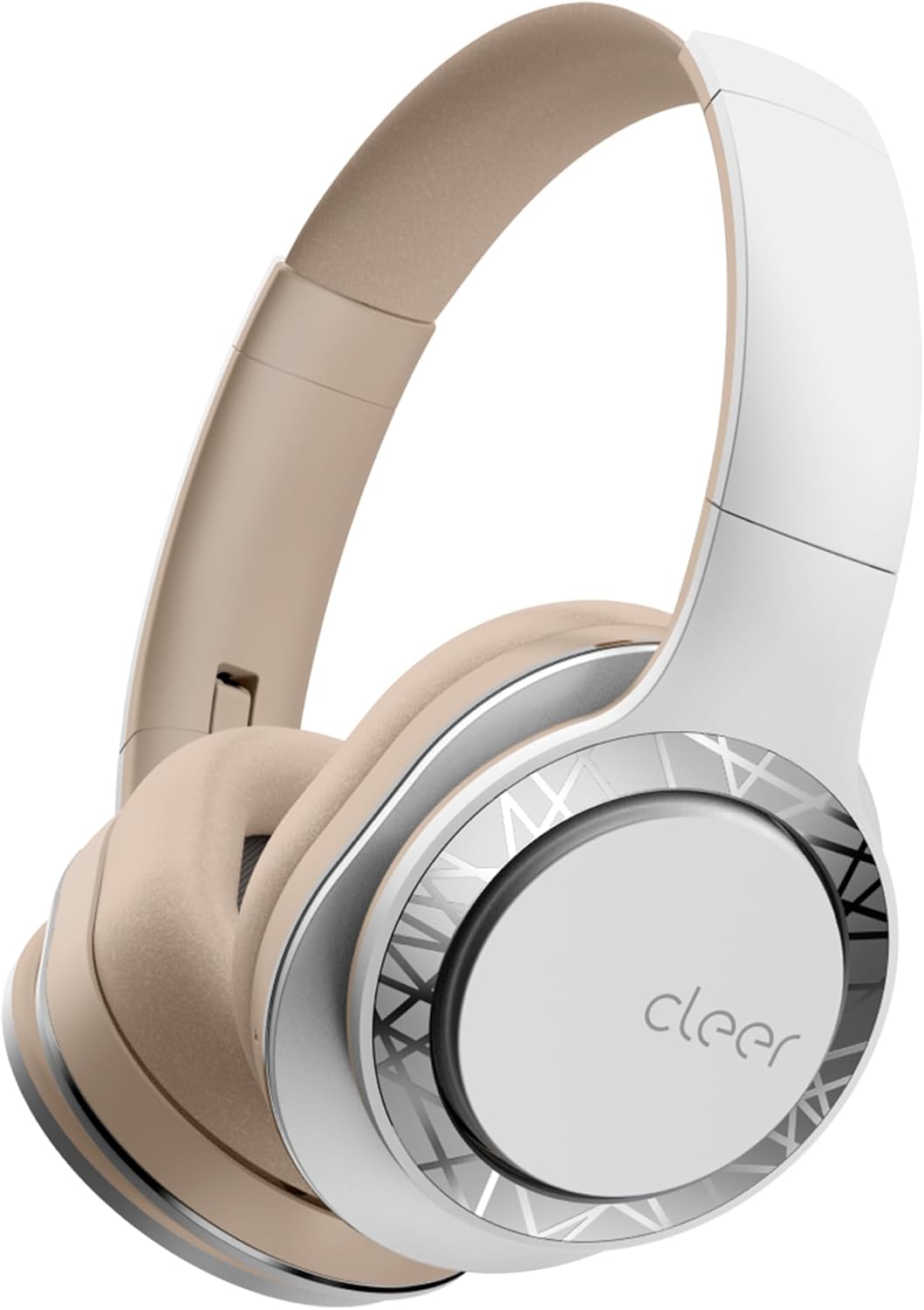 Front. Cleer - Cleer Enduro 100 Bluetooth Headphones – 100Hr Play, Deep Bass, Dual-Mic, Foldable, Hi-Res Audio, Sand - Sand.