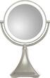 iHome - 9" Double-sided Vanity Mirror with Built in Bluetooth Speaker - Silver nickel - Angle
