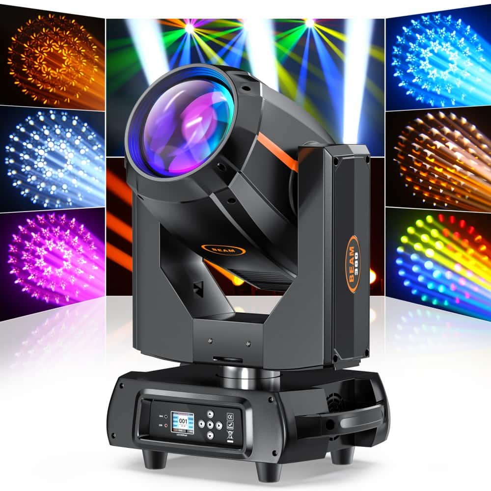 UKing - 380W 20R Beam Moving Head Light DMX 16+48Prism Gobo Strobe Wash Lighting