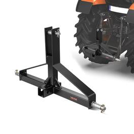 VEVOR - 3 Point Trailer Hitch with 2 in Receiver, 3pt Quick Hitch Attachment for Category 1 Tractor, 3000lbs Capacity - Black