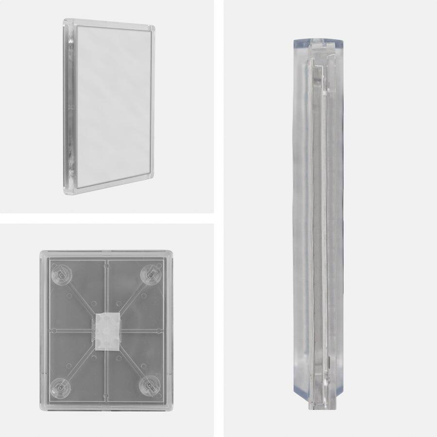 Alt View 1. Zadro - Fogless Wall Mounted Shower Mirror with 2X Magnification & Suction Cups - Clear.