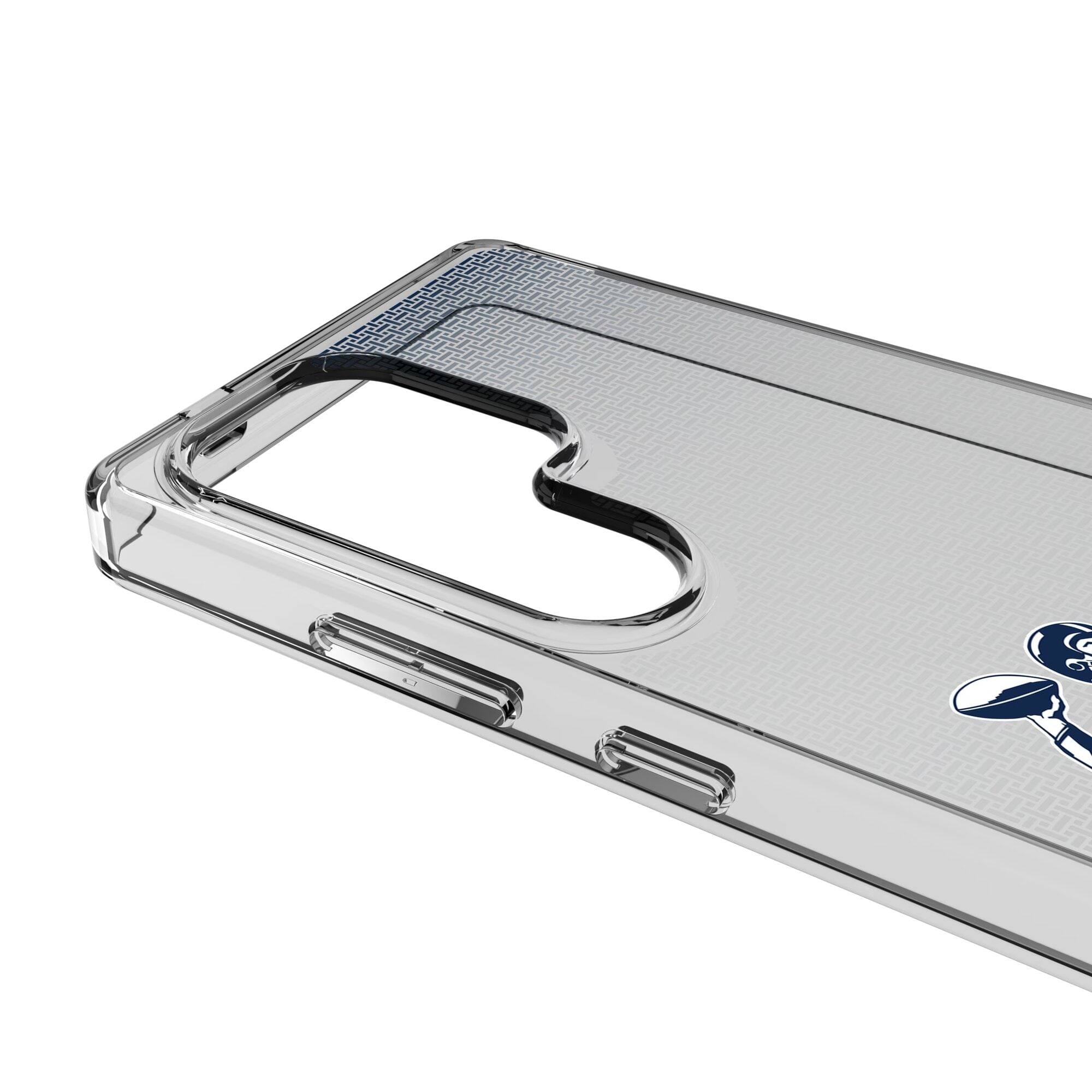 Alt View 2. Keyscaper - New York Giants Linen Logo Galaxy Clear Case - S25 Ultra - Multicolor.