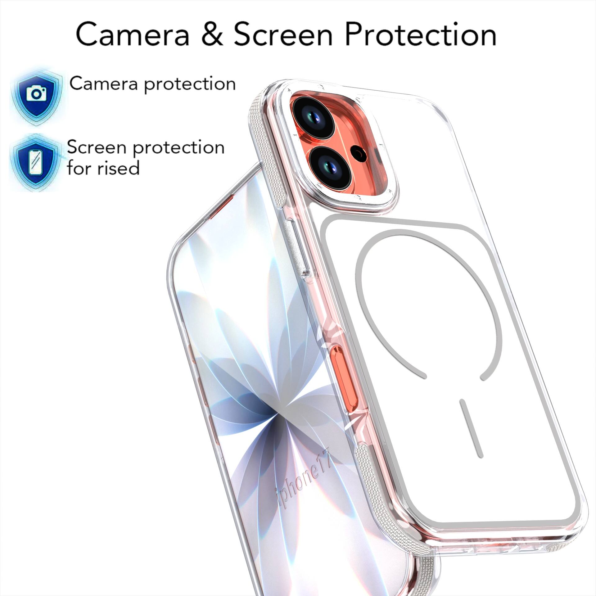 Camera & Screen Protection  
Camera protection  
Screen protection for raised phone