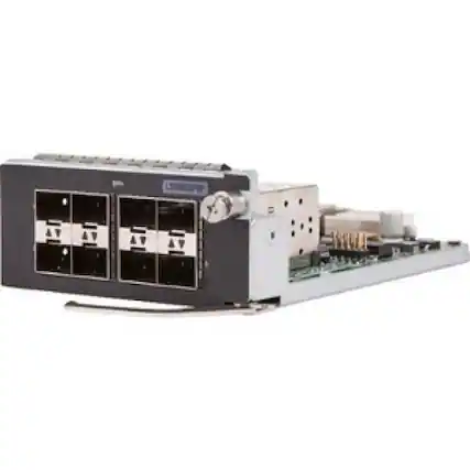 Front. HP - HPE FlexNetwork 5520HI/5600HI 8 Port SFP Plus Module - For Data Networking, Optical Network - 8 x Expansion Slots - SFP+ - White.