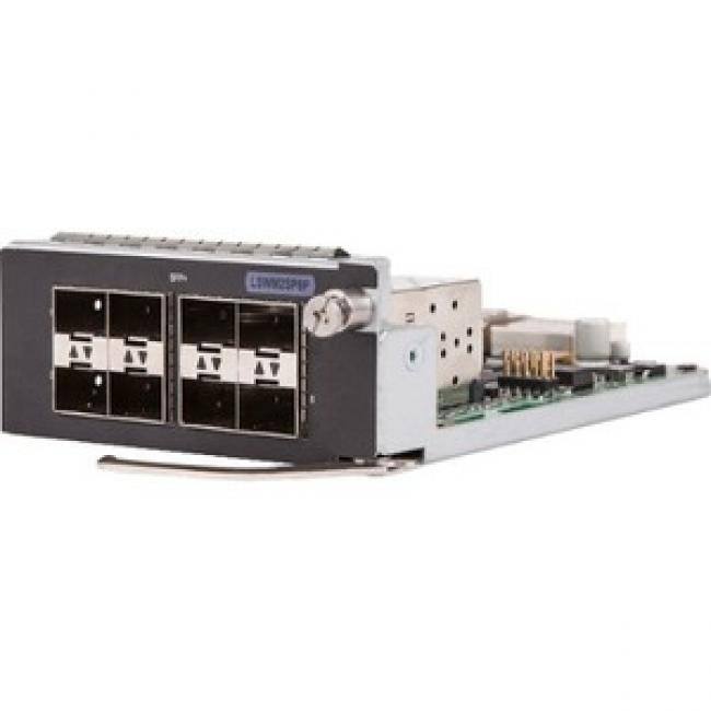 Front. HP - HPE FlexNetwork 5520HI/5600HI 8 Port SFP Plus Module - For Data Networking, Optical Network - 8 x Expansion Slots - SFP+ - White.
