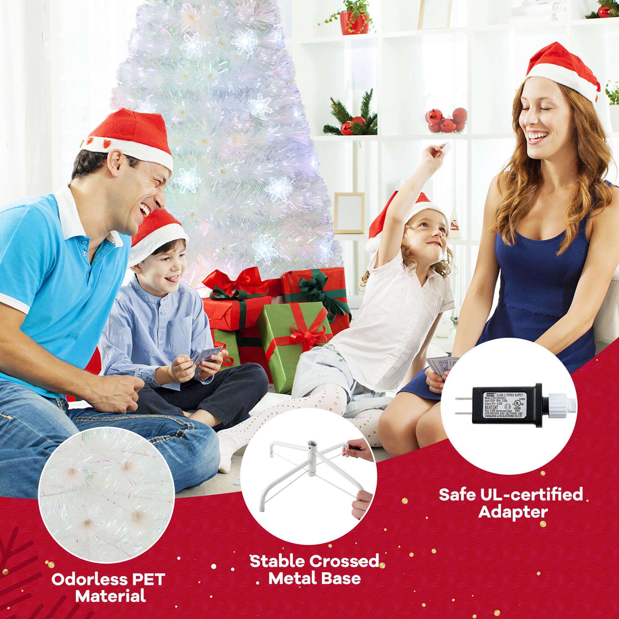 - Odorless PET Material
- Stable Crossed Metal Base
- Safe UL-certified Adapter