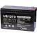 Front. Universal Power Group - Lead Acid Battery - Black.