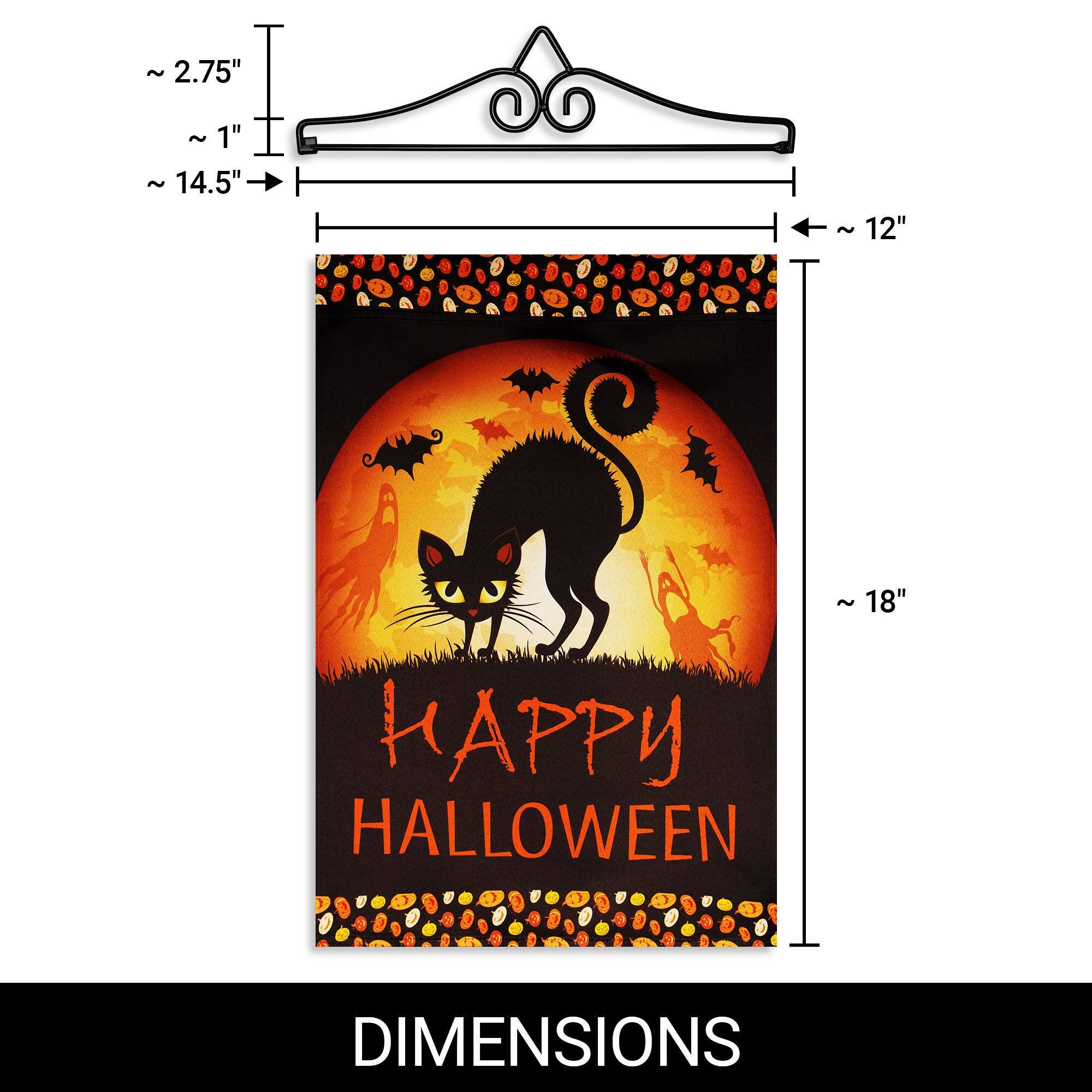 - 2.75"
- 1"
- 14.5"
- 12"
- 18"

HAPPY HALLOWEEN

DIMENSIONS