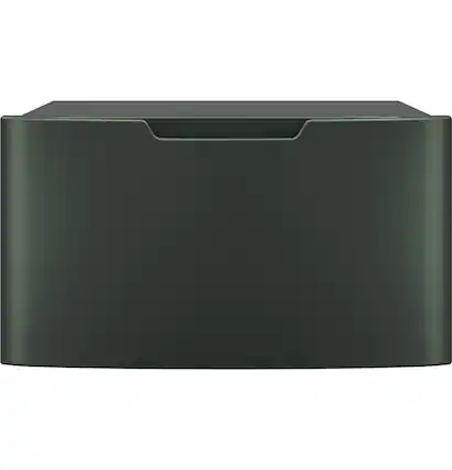 Front. GE - 16” Laundry Pedestal with Storage Drawer for Select Washers and Dryers - Jade Green.