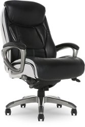 Serta - Lautner Executive Office Chair - Black with White Mesh Accents - Angle_Zoom