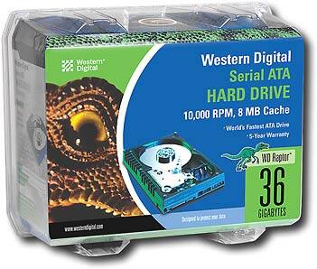 Angle Standard. Western Digital - 36.7GB Internal Serial ATA Hard Drive.
