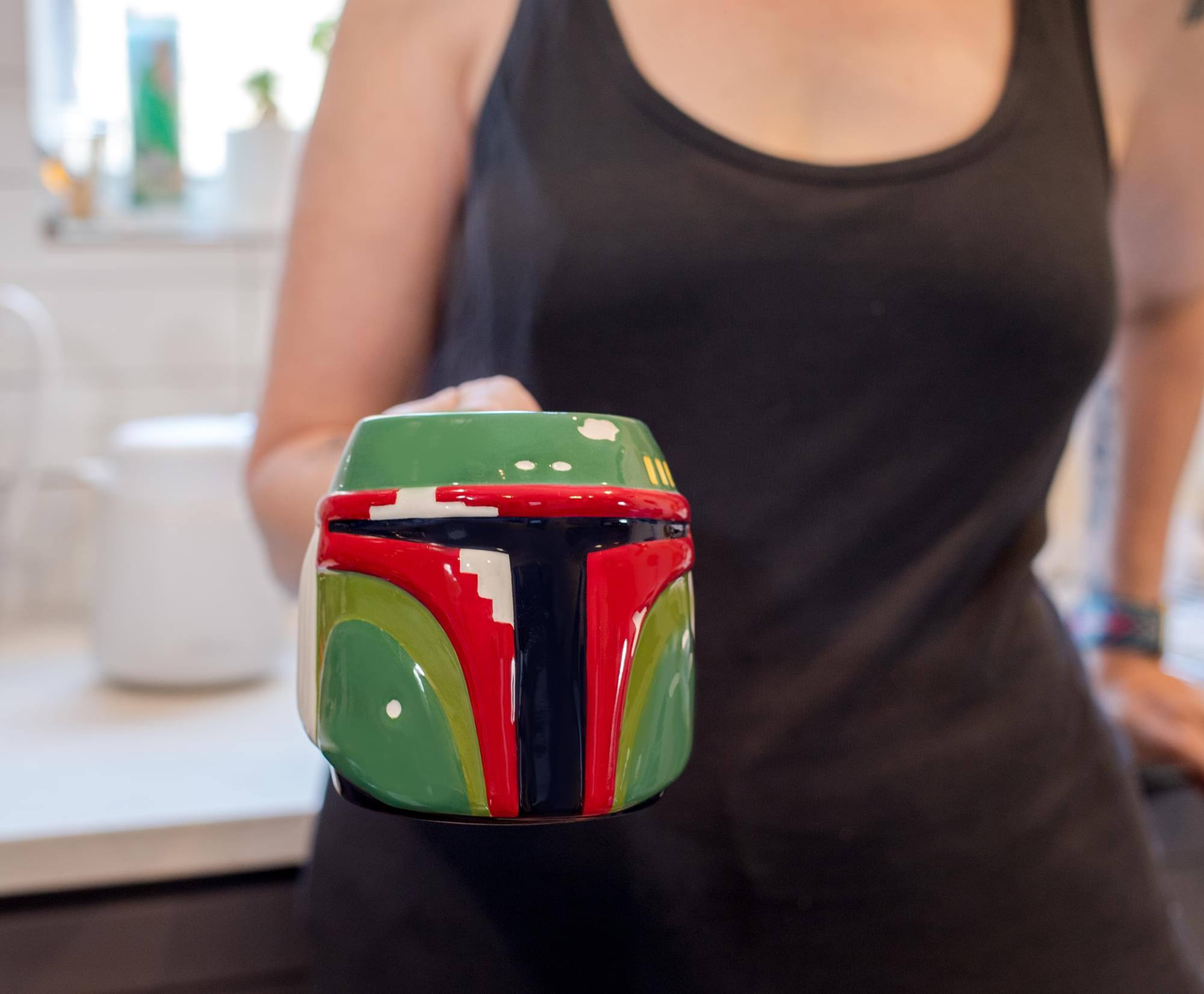 Alt View 10. Star Wars - Star Wars 3D Sculpted Boba Fett Helmet Ceramic Mug | Holds 20 Ounces - Green.