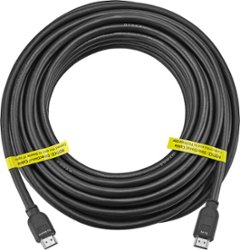 Dynex™ - 50' 4K Ultra HD HDMI Cable - Black - Front_Zoom