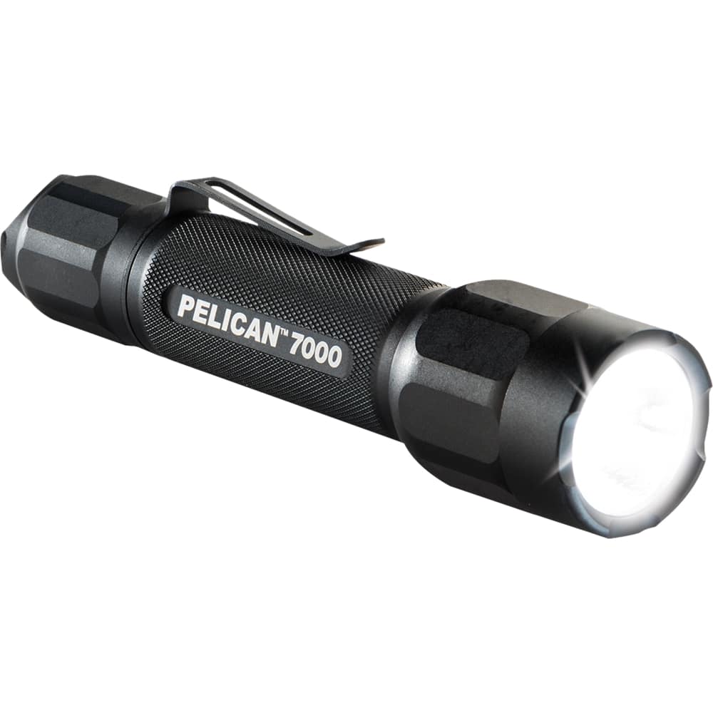 Front. Pelican - 602 Lumen LED Tactical Flashlight - Black.