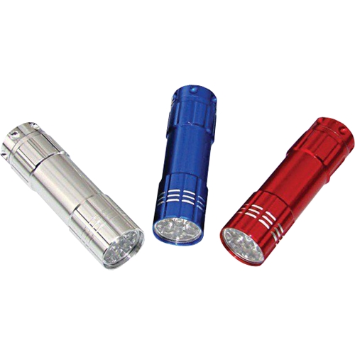 Dorcy - LED Aluminum Flashlight 3 Pack - Red, Blue, Silver