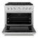 Angle. ZLINE - ZLINE 36 in. Paramount Dual Fuel Range with6 Burners (SDRS-WM-36) - Satin Steel/Black Matte.