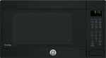 GE - 1.5 Cu. Ft. Mid-Size Microwave - Black on Black - Front_Standard