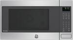 GE - 1.5 Cu. Ft. Mid-Size Microwave - Stainless steel - Front_Standard