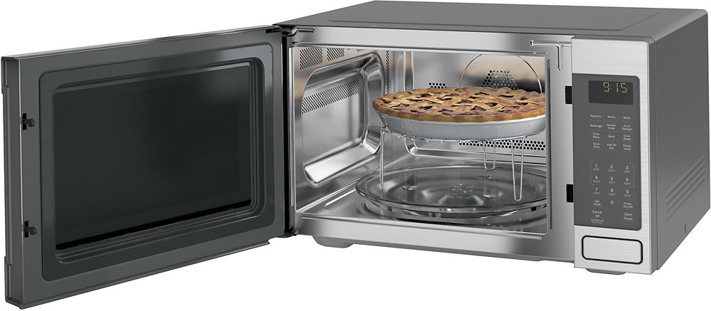 Zoom in on Alt View Zoom 12. GE - 1.5 Cu. Ft. Mid-Size Microwave - Stainless steel.