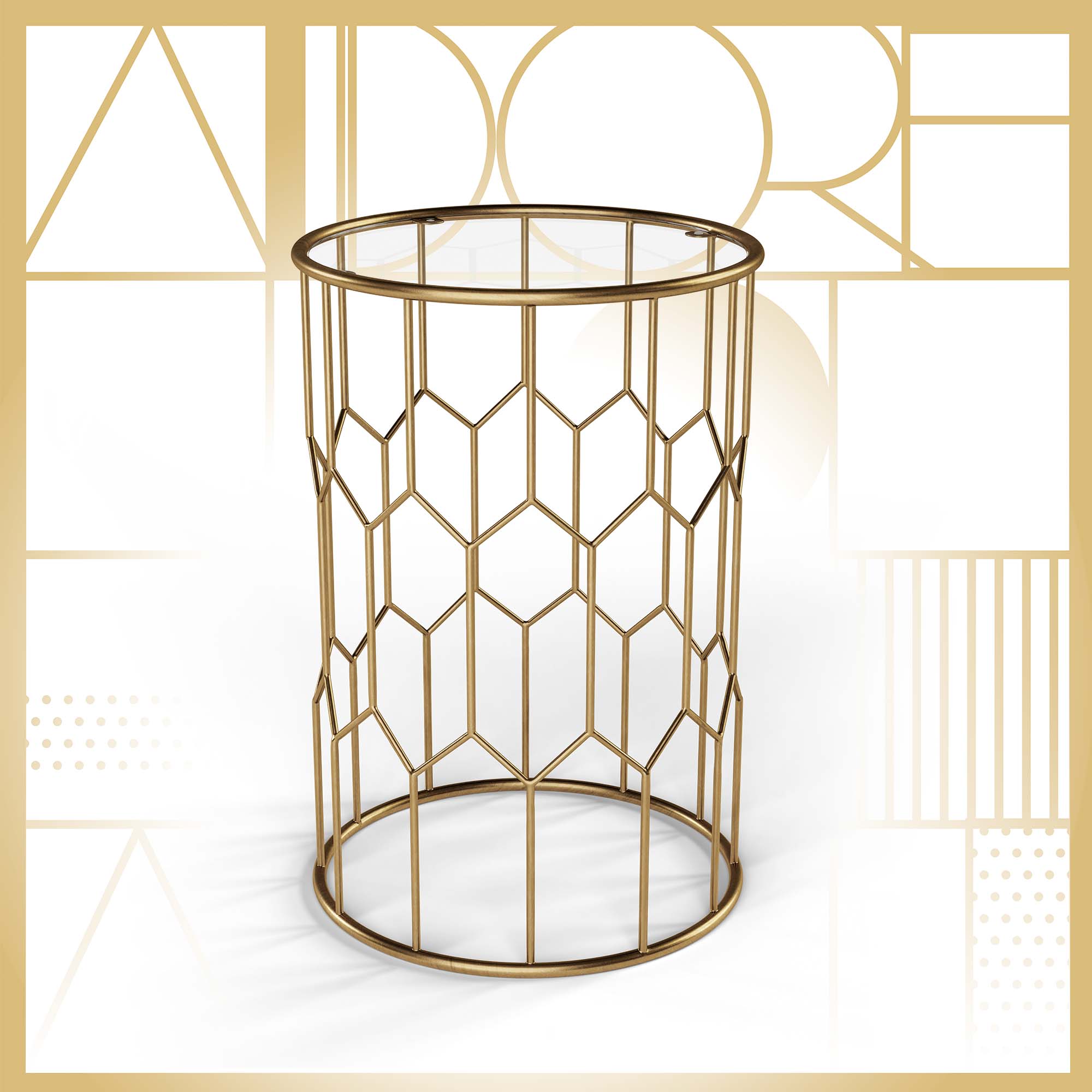 Front. Click365 - Click365 Side Accent Table - Bronze.