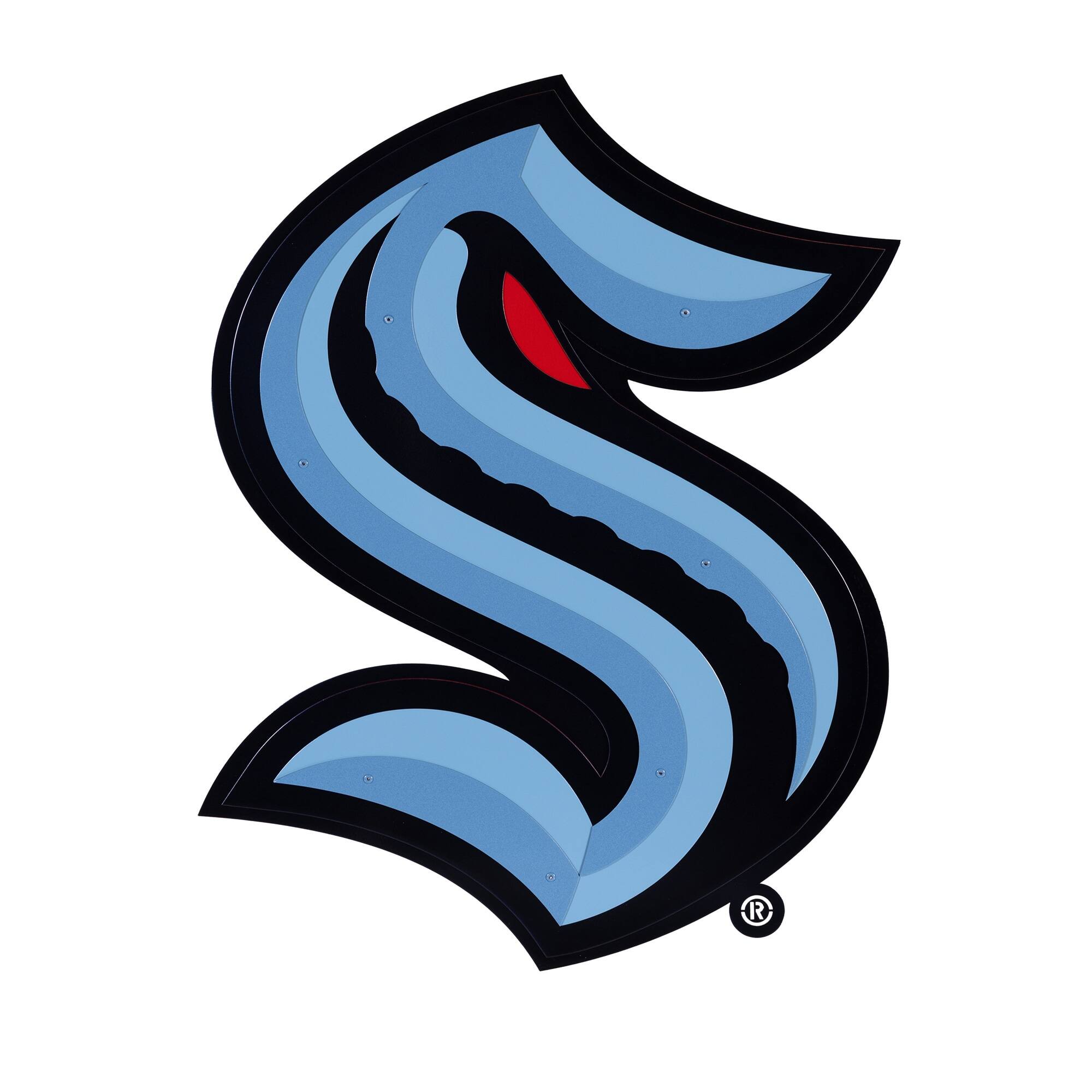 Seattle Kraken 23" Layered Metal Wall Art Sign